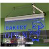 Image 1 : Bakery Open Sign w/ Chef Design & Ceiling Mount 12" x 6.5"
