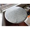Image 3 : Carrara Marble Table w/ Bruni 3 Table Base 23.5" Dia, 30"H
