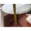 Image 8 : Carrara Marble Table w/ Bruni 3 Table Base 23.5" Dia, 30"H