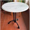 Image 1 : Carrara Marble Table w/ Bruni 3 Table Base 30" Dia, 30"H