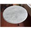 Image 2 : Carrara Marble Table w/ Bruni 3 Table Base 30" Dia, 30"H