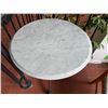 Image 2 : Carrara Marble Table w/ Bruni 3 Table Base 23.5" Dia, 30"H