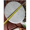 Image 6 : Carrara Marble Table w/ Bruni 3 Table Base 23.5" Dia, 30"H