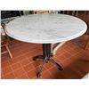 Image 1 : Carrara Marble Table w/ Bruni 3 Table Base 36" Dia, 30"H
