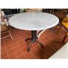 Image 2 : Carrara Marble Table w/ Bruni 3 Table Base 36" Dia, 30"H