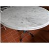 Image 4 : Carrara Marble Table w/ Bruni 3 Table Base 36" Dia, 30"H