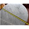 Image 7 : Carrara Marble Table w/ Bruni 3 Table Base 36" Dia, 30"H