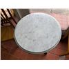 Image 2 : Carrara Marble Table w/ Bruni 3 Table Base 23.5" Dia, 30"H