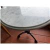 Image 4 : Carrara Marble Table w/ Bruni 3 Table Base 23.5" Dia, 30"H