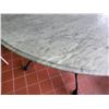 Image 7 : Oval Carrara Marble Table w/ Bruni 2 x 2 Table Base  48" x 30" x 30"H