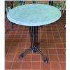 Image 1 : Carrara Marble Table w/ Bruni 3 Table Base 23.5" Dia, 30"H