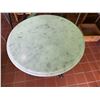 Image 2 : Carrara Marble Table w/ Bruni 3 Table Base 23.5" Dia, 30"H