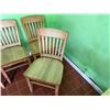Image 2 : Qty 6 Wooden Chairs w/ Slatted Backs 18" x 16" x 34"H (some wobble)