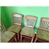 Image 4 : Qty 6 Wooden Chairs w/ Slatted Backs 18" x 16" x 34"H (some wobble)
