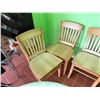 Image 5 : Qty 6 Wooden Chairs w/ Slatted Backs 18" x 16" x 34"H (some wobble)