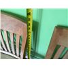 Image 8 : Qty 6 Wooden Chairs w/ Slatted Backs 18" x 16" x 34"H (some wobble)