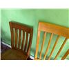 Image 5 : Qty 3 Wooden Chairs w/ Slatted Backs, Misc Sizes