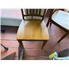 Image 2 : Qty 2 Wooden Chairs w/ Slatted Backs 17" x 37"H