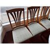 Image 2 : Qty 3 Wooden Chairs w/ Slatted Backs & Upholstered Seats 16" x 40.5"H