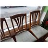 Image 3 : Qty 3 Wooden Chairs w/ Slatted Backs & Upholstered Seats 16" x 40.5"H