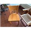 Image 2 : Qty 3 Wooden Chairs w/ Slatted Backs, Misc Sizes