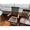 Image 6 : Qty 3 Wooden Chairs w/ Slatted Backs, Misc Sizes