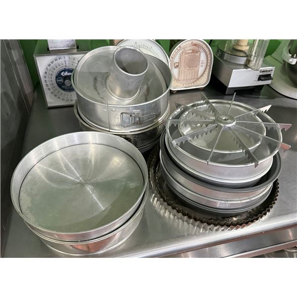 Multiple Bakeware: Cake Pans, Metal Divider, Springform Cake Pan w/ Central Tube, etc Misc Sizes