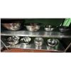 Image 1 : Multiple Metal Mixing Bowls, Misc Sizes (shelf not included)