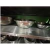 Image 9 : Multiple Metal Mixing Bowls, Misc Sizes (shelf not included)