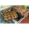 Image 1 : Qty 12 Muffin Pans 13.5" x 18"