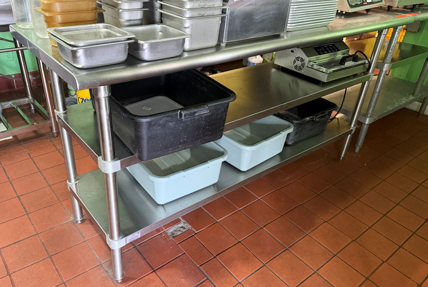 Tbco Kitchen Advance Tabco Kitchen Work Table w/ 2 Undershelves 72