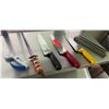 Image 1 : Qty 3 Chef's Knives w/ Sharpeners, Misc Sizes