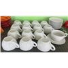 Image 1 : Qty 15 Nuova Point White Latte Cups w/ 9 Saucers