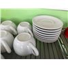 Image 3 : Qty 15 Nuova Point White Latte Cups w/ 9 Saucers