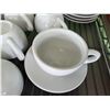 Image 4 : Qty 15 Nuova Point White Latte Cups w/ 9 Saucers