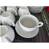 Image 5 : Qty 15 Nuova Point White Latte Cups w/ 9 Saucers