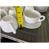 Image 6 : Qty 15 Nuova Point White Latte Cups w/ 9 Saucers