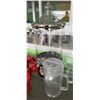 Image 1 : Clear Metal Beverage Dispenser & Plastic Pitcher w/ Lid, Misc Sizes