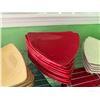Image 3 : Multiple CAC China Triangular Plates, Misc Colors & Sizes