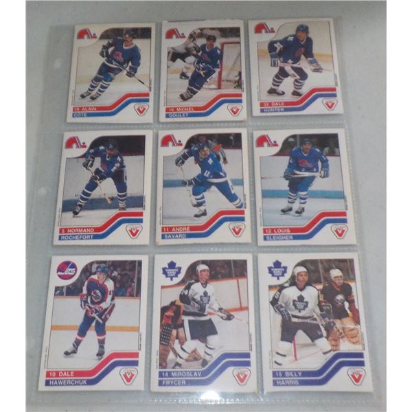 Lot of 9 1983-84 Vachon NHL Hockey cards