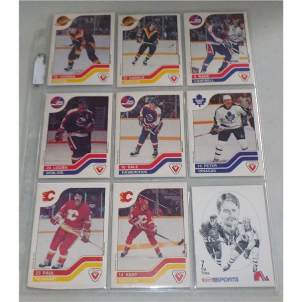 Lot of 9 1980s Vachon & Kraft NHL Hockey cards