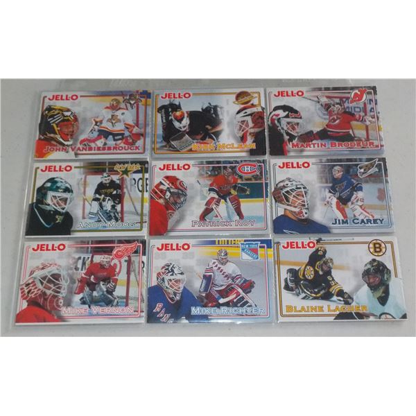 Lot of 9 1995-96 Jell-O NHL Hockey
