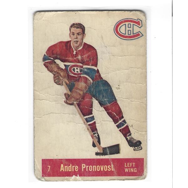 Andre Pronovost 1957-58 Parkhurst Hockey Rookie card #7