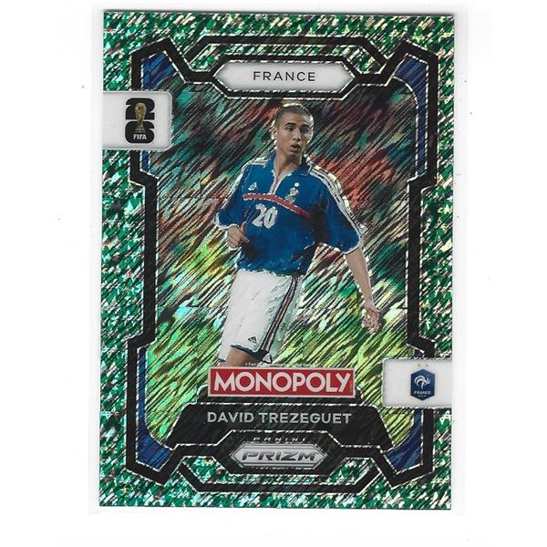 David Trezeguet 2026 Prizm Monopoly card #12 Green Money Shimmer #d 15/20