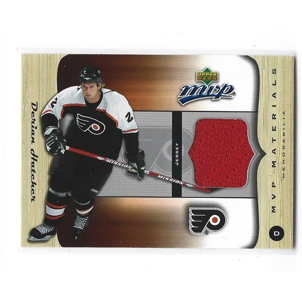 Derian Hatcher MVP Materials Jersey card