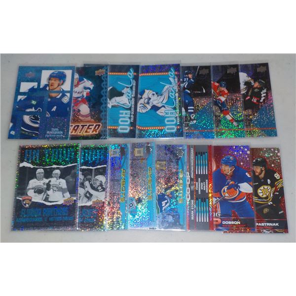 Lot of 15 2024-25 Upper Deck Hockey Speckle Parallel Insert cards