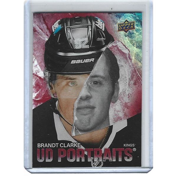 Brandt Clarke 2025-26 Upper Deck UD Portraits card P-20 Red #d 031/199
