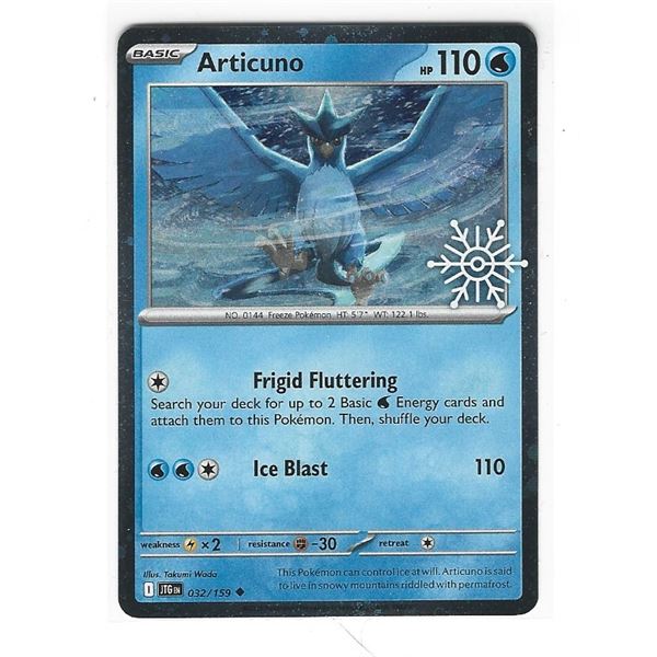 Pokemon Articuno Holiday Calendar Holo Promo 032/159