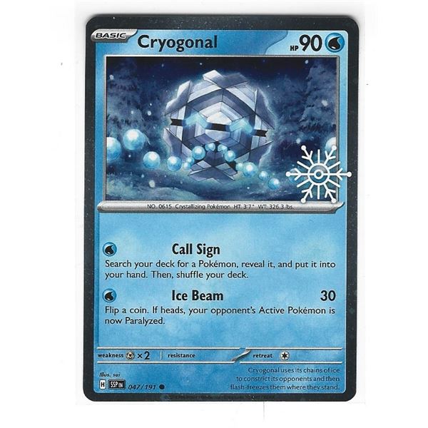 Pokemon Cryogonal Holiday Calendar Holo Promo 047/191