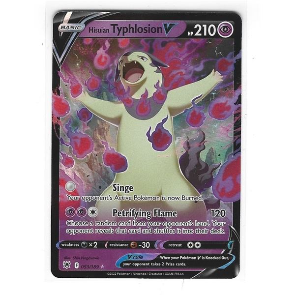 Pokemon Hisuian Typhlosion V Ultra Rare 053/189